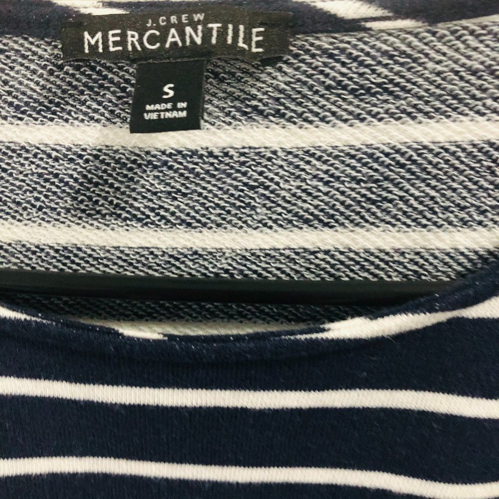 J. Crew Mercantile Small Blue & White Striped Top - Picture 3 of 7